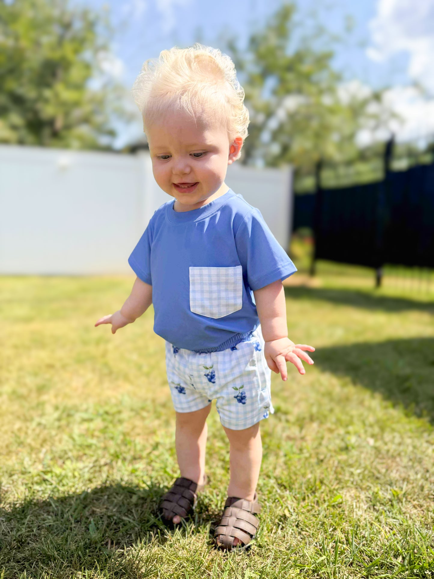 Blueberry Sweet - Saylor’s Pocket Tee Short Set