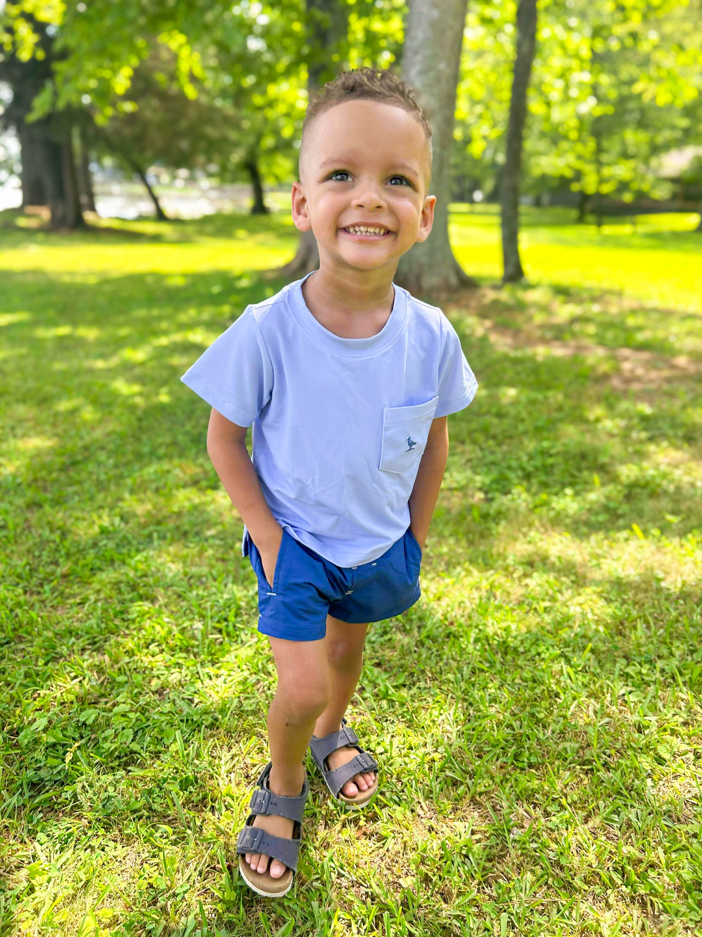 Proper Prep Shorties - Naples Stripes - Navy