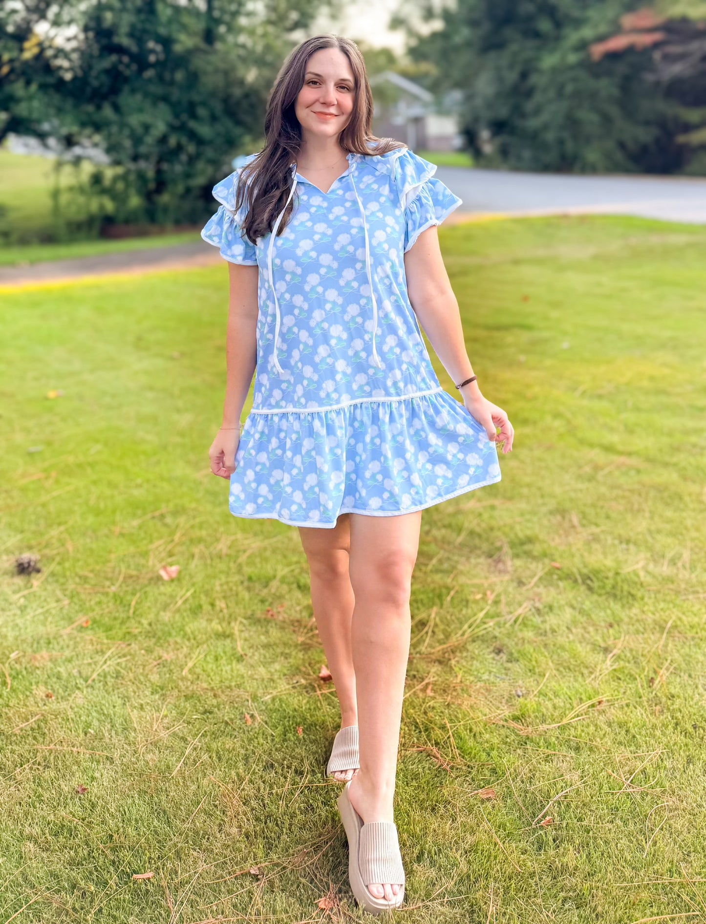 Endless Summer Hydrangeas - Flowing Dress - Mom