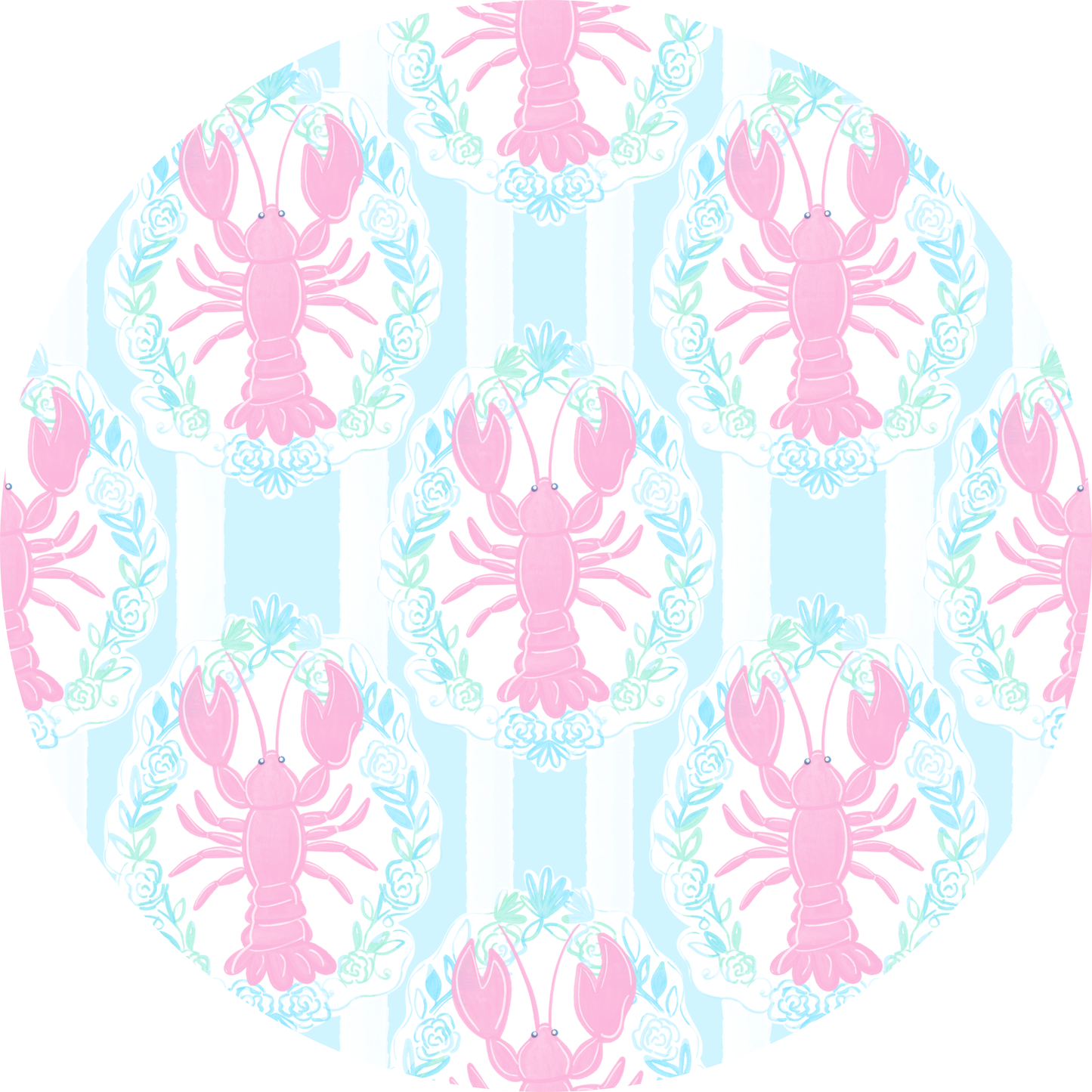 Lobster Trellis - One Piece Puff Sleeve Bow Back Swim - Girl