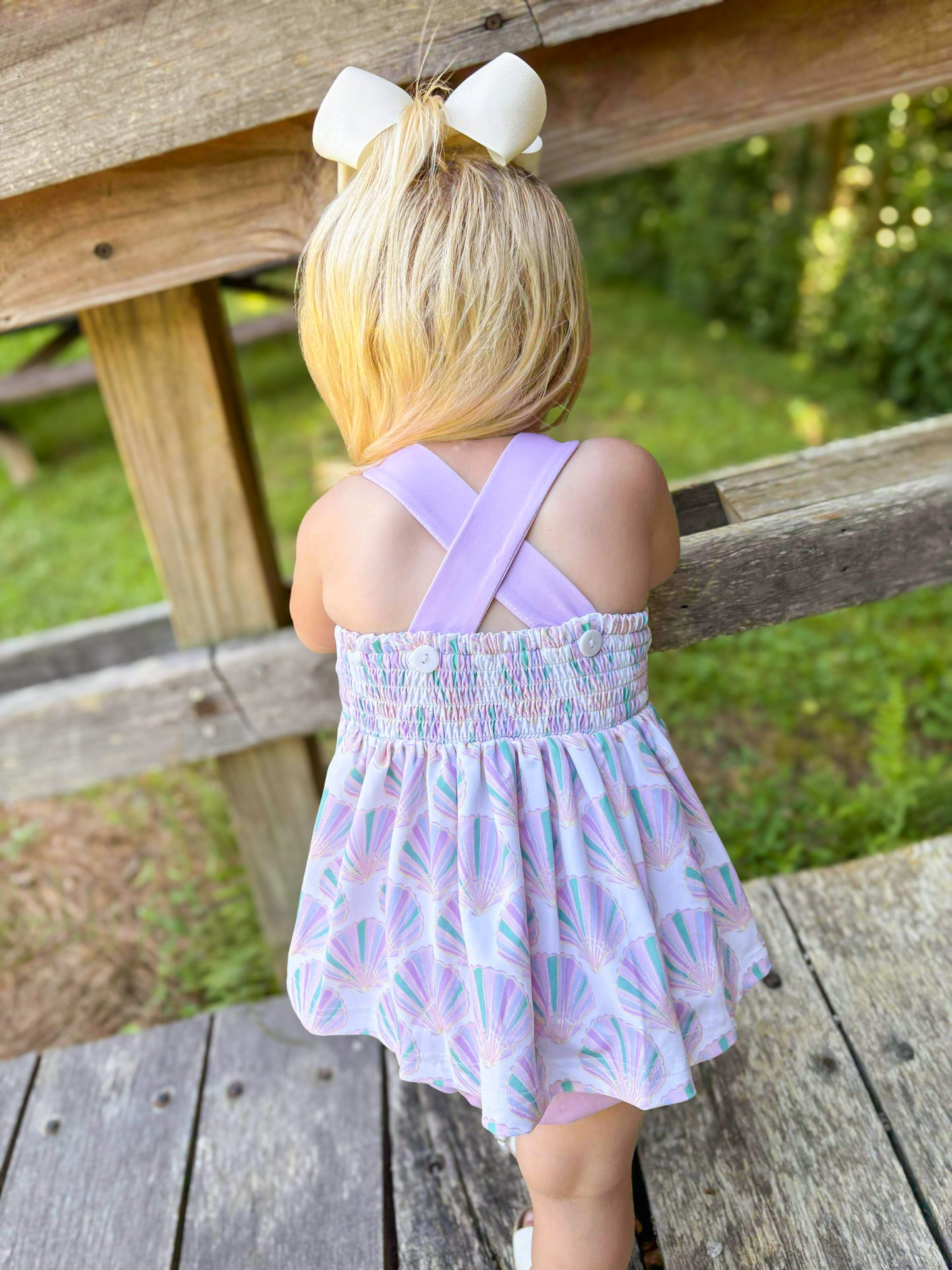 Calico Shells and Stripes - Junie B’s Bow-T-Ful Diaper Set