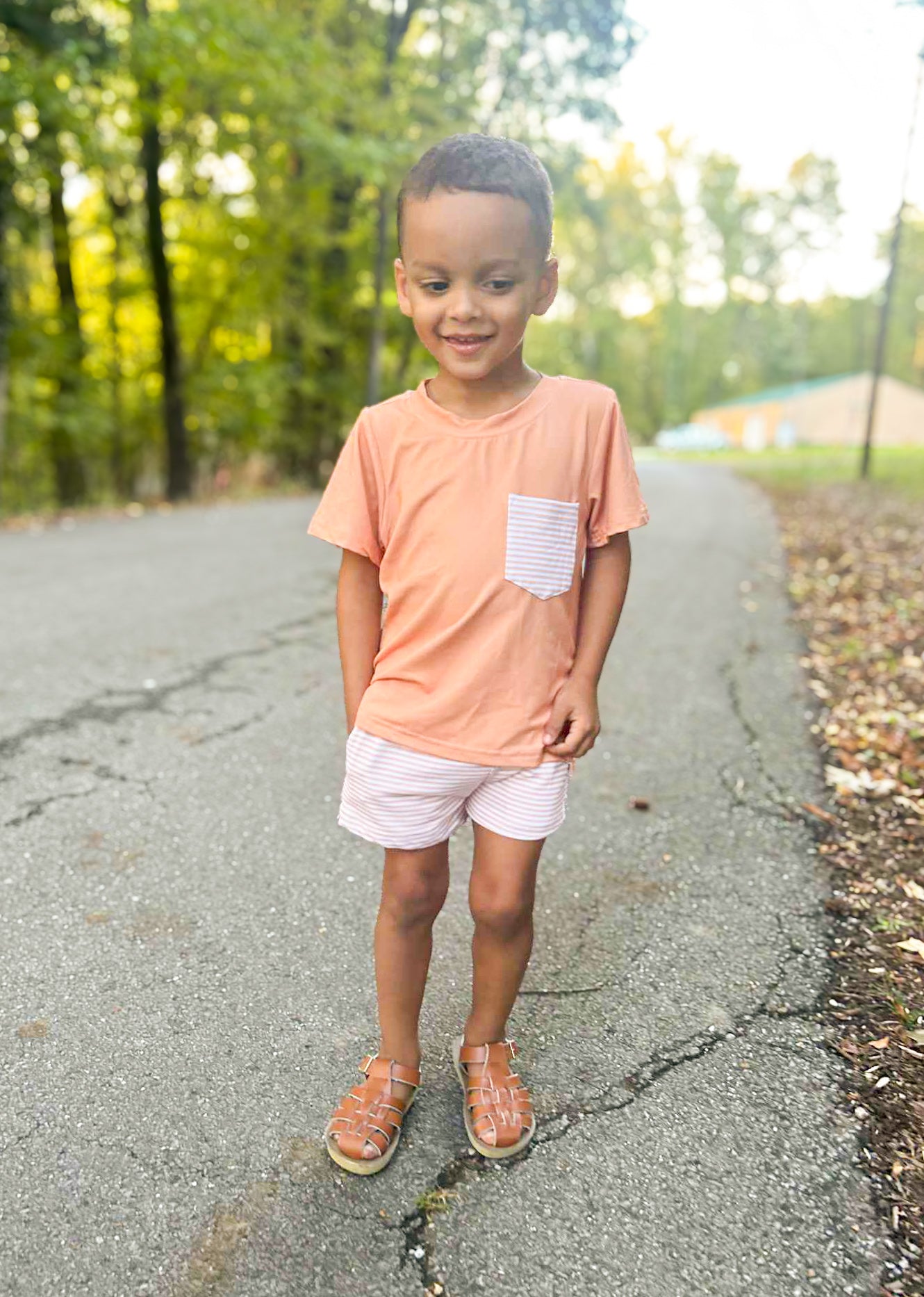 RTS - Fall Floral - Saylor’s Proper Pocket Tee Shortie Set