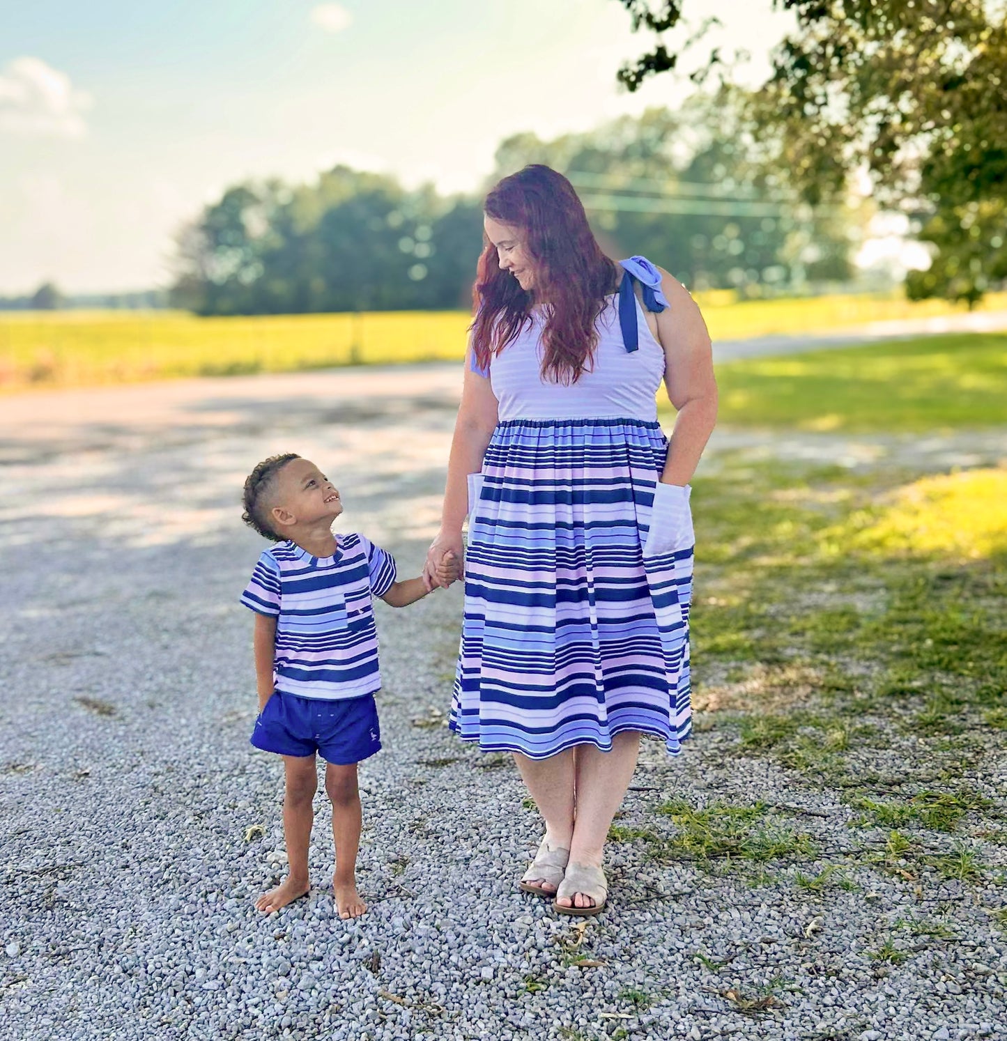 Naples Stripes - Cali’s Dress - Mom
