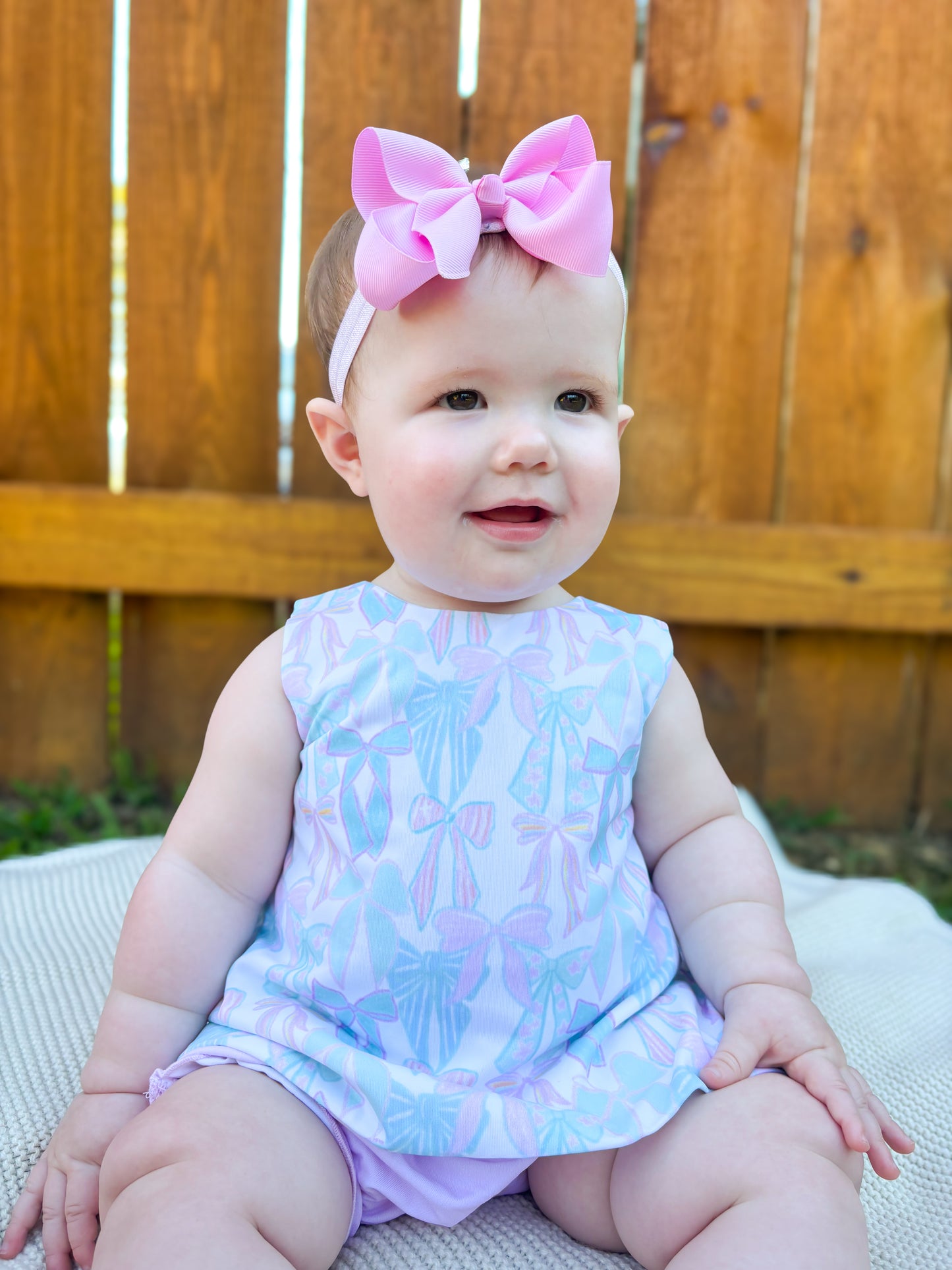 Bows and Beachballs-Lainey’s Bow Back Diaper Bloomer Set