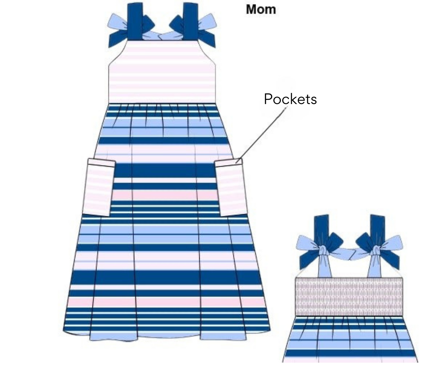 Naples Stripes - Cali’s Dress - Mom