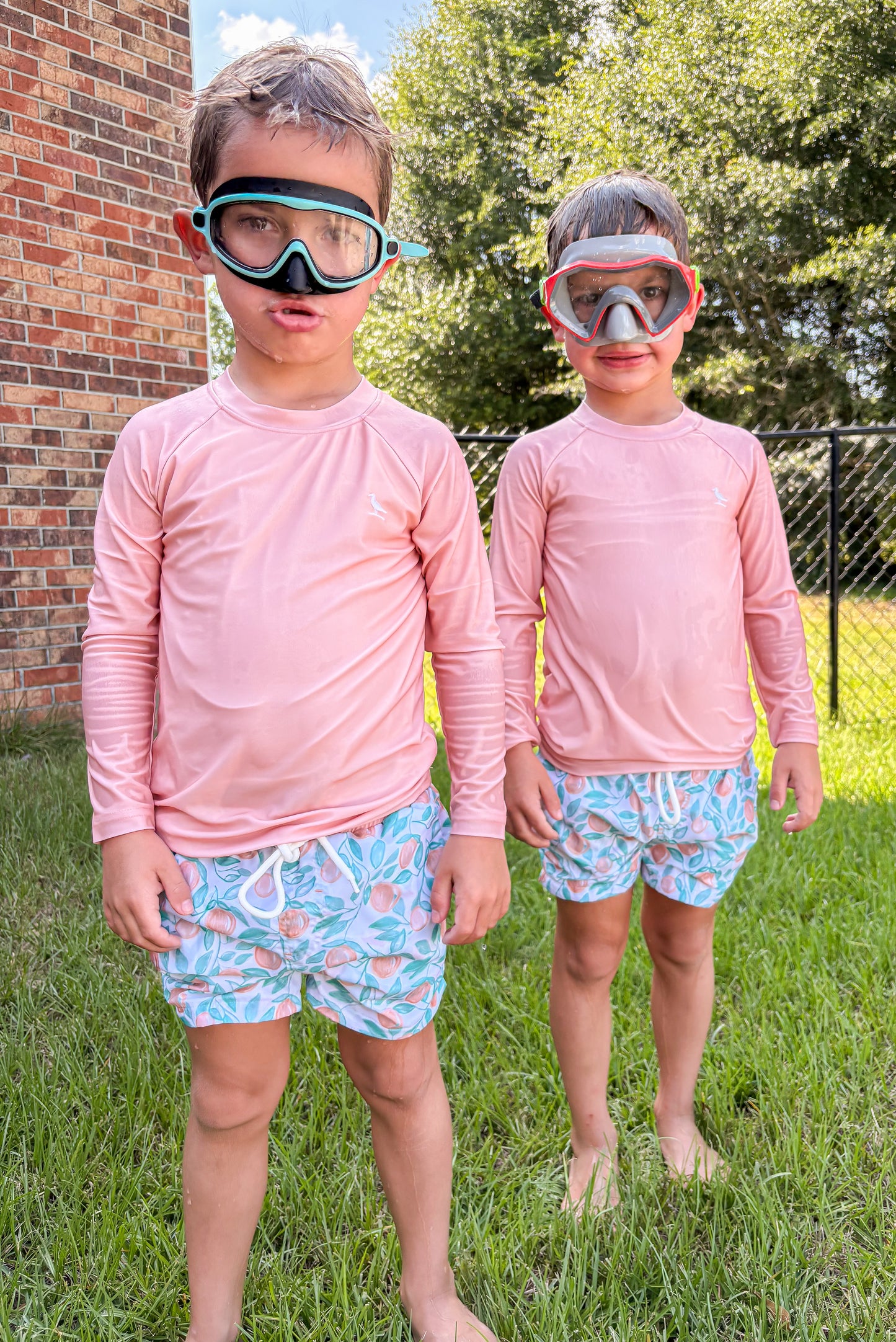 Summer Oranges - Andrew’s Swim Trunks - Boy