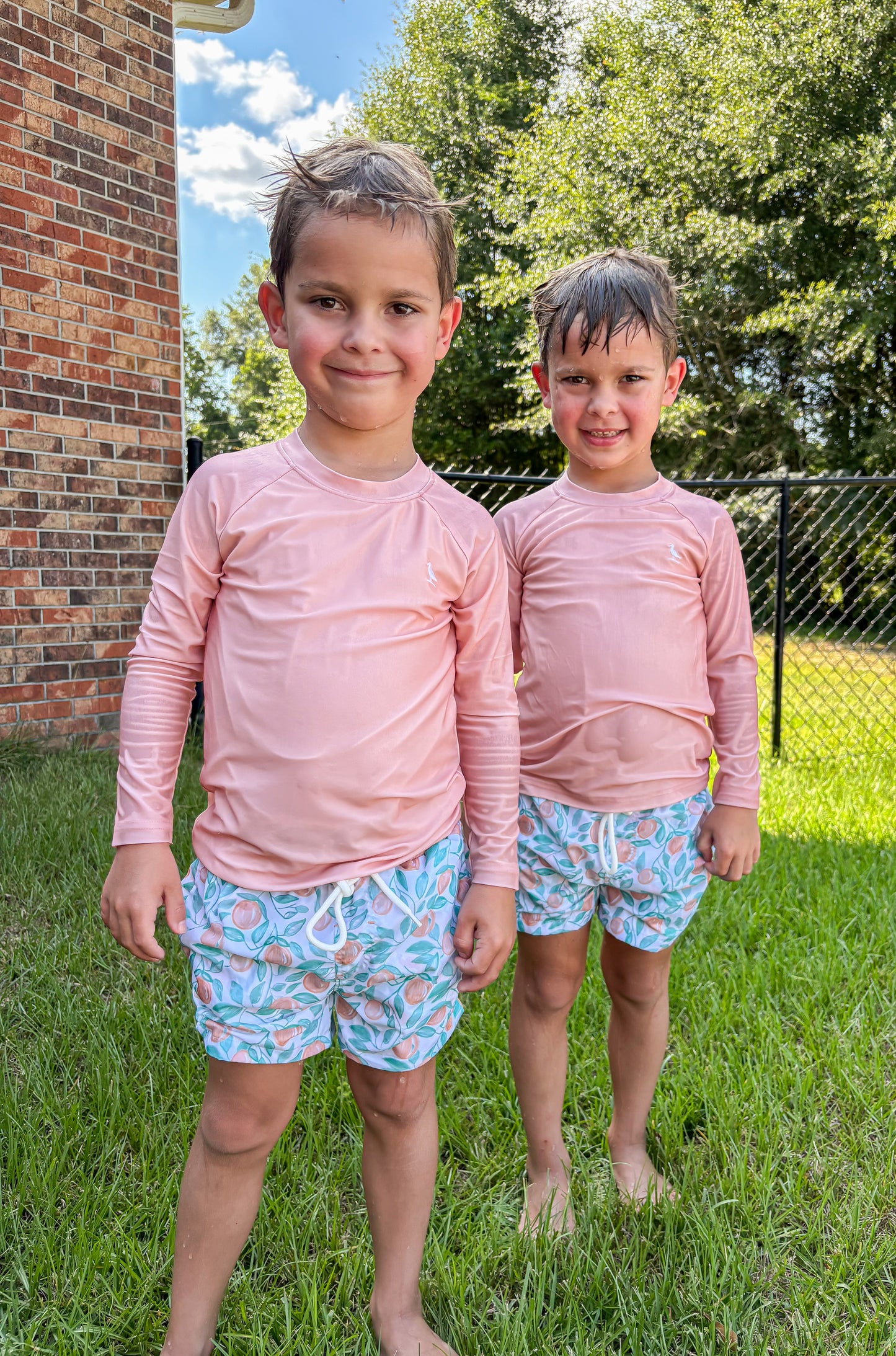 Summer Oranges - Andrew’s Swim Trunks - Boy