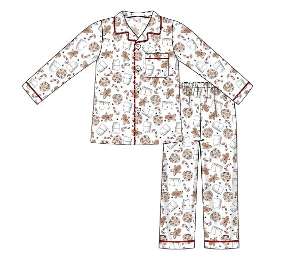 RTS - Poppy’s PJ Set - DAD - Cookies and Milk