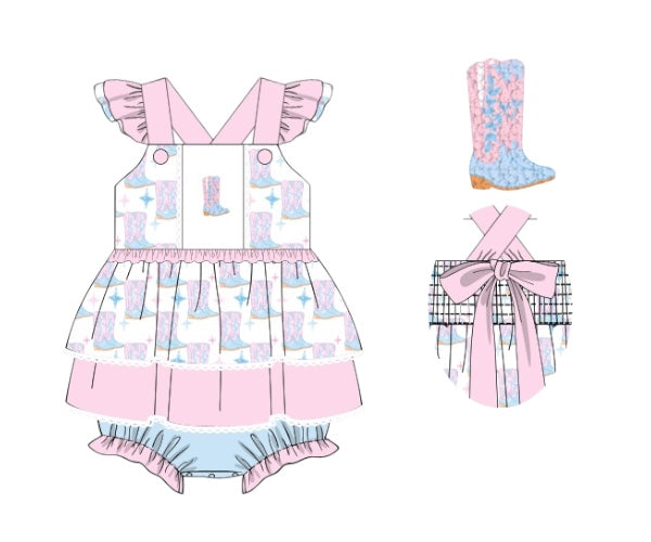 Boot Scootin’ Cutie - Myra Lou’s French Knot Diaper Bubble