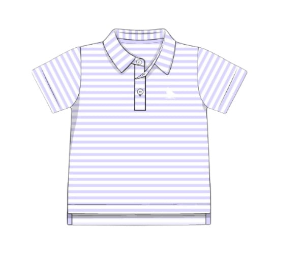 Proper Polo - Periwinkle Petals and Stripes