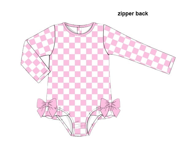 Lobster Trellis - Marlene’s One Piece Rash Guard Swim