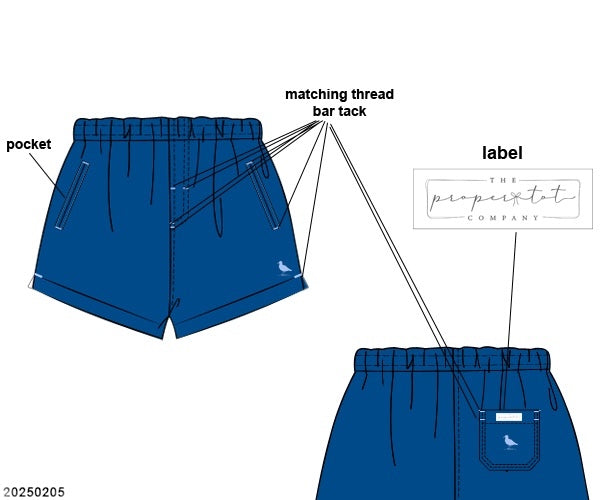 Proper Prep Shorties - Naples Stripes - Navy