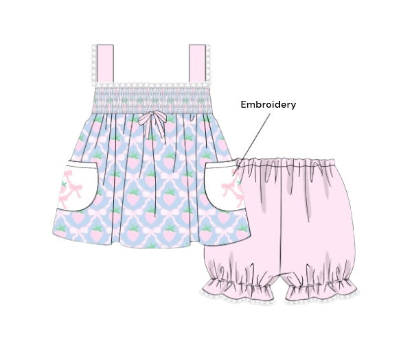 Grand Millennial Strawberry Trellis - Winnie’s Bloomer Set