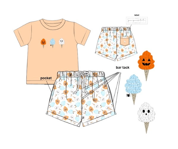 RTS - Spooky Cotton Candy - Saylor’s French Knot Shortie Set