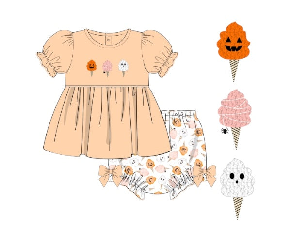 RTS - Spooky Cotton Candy - Penni’s French Knot Diaper Set