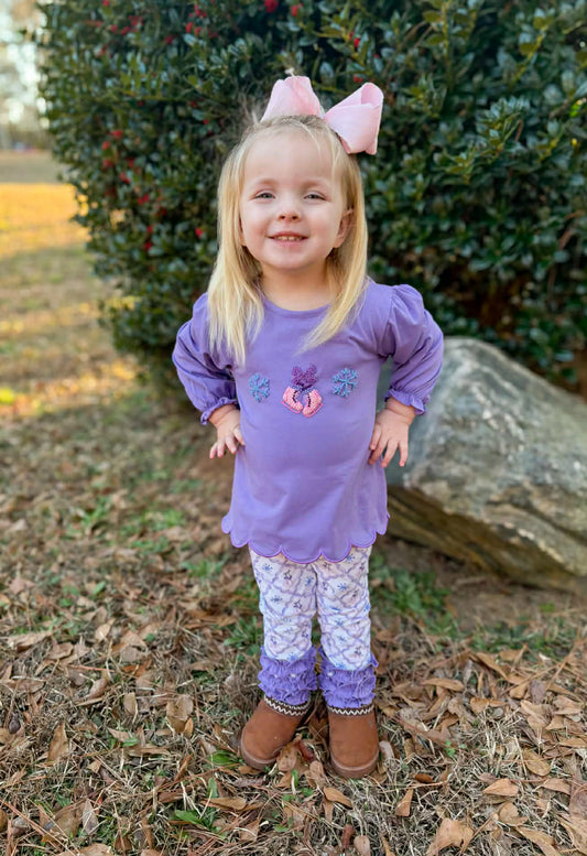 Frosty Fun - Camellia’s French Knot Leggings Set