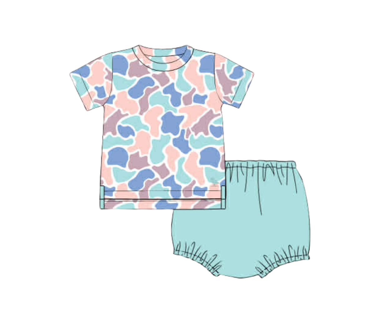 Seaglass Camo - Boy’s Diaper Set