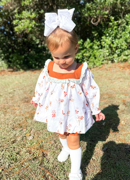 RTS - Autumn Hues- Girl’s Diaper Bloomer Set