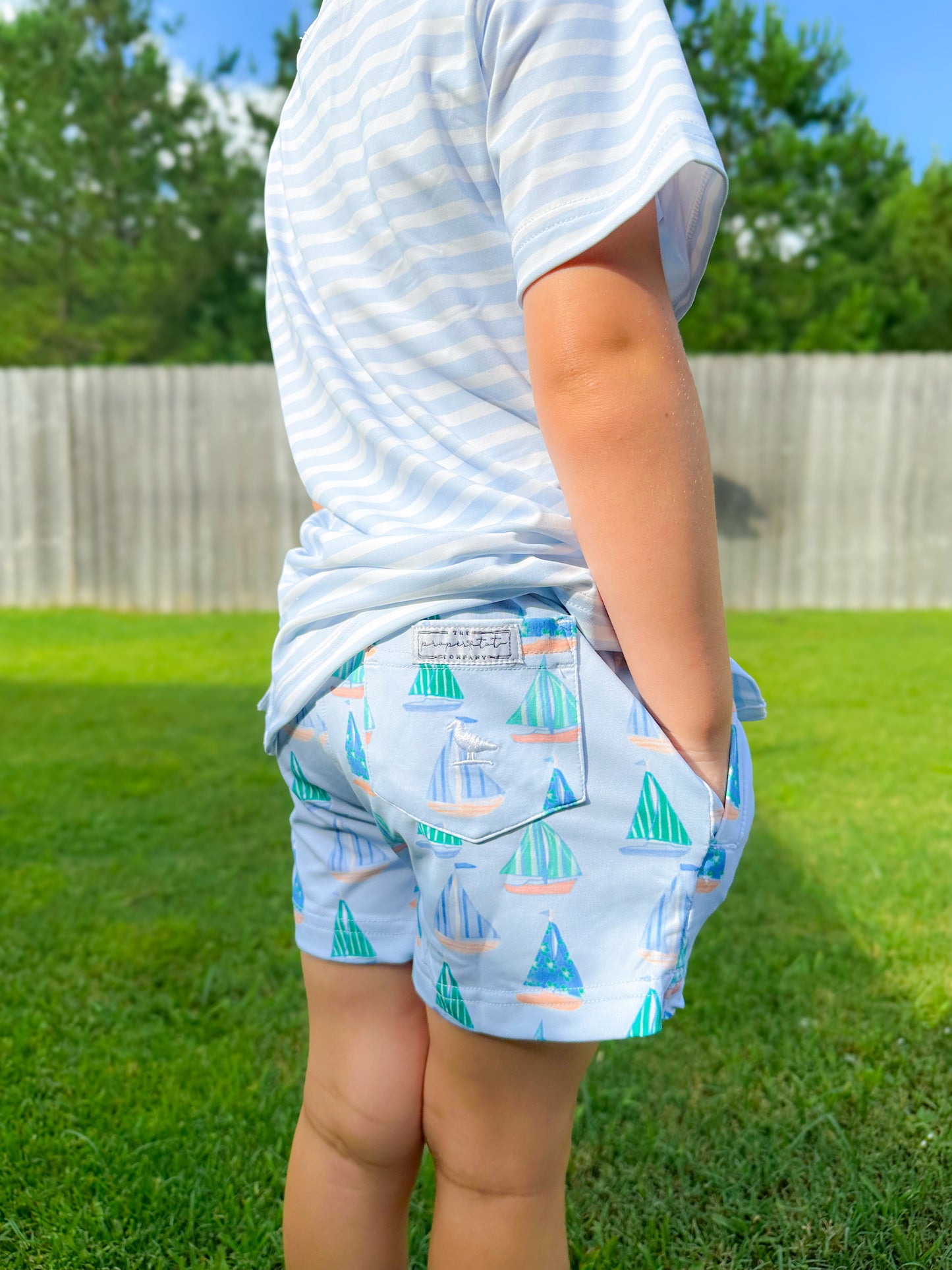 Sarasota Sailboats - Saylor’s Pocket Tee Shorties Set