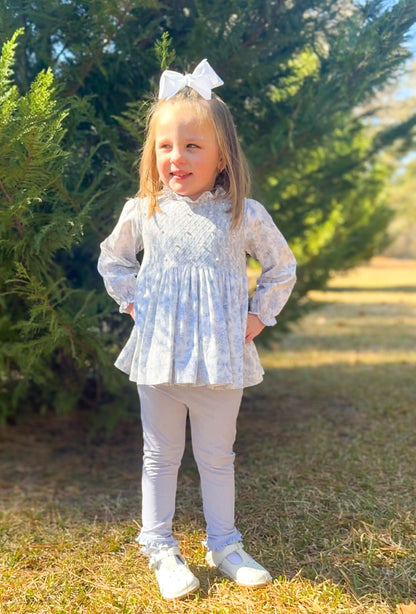 The Pearlwood Collection - Henrietta Geo and Pearl Smocked Leggings Set