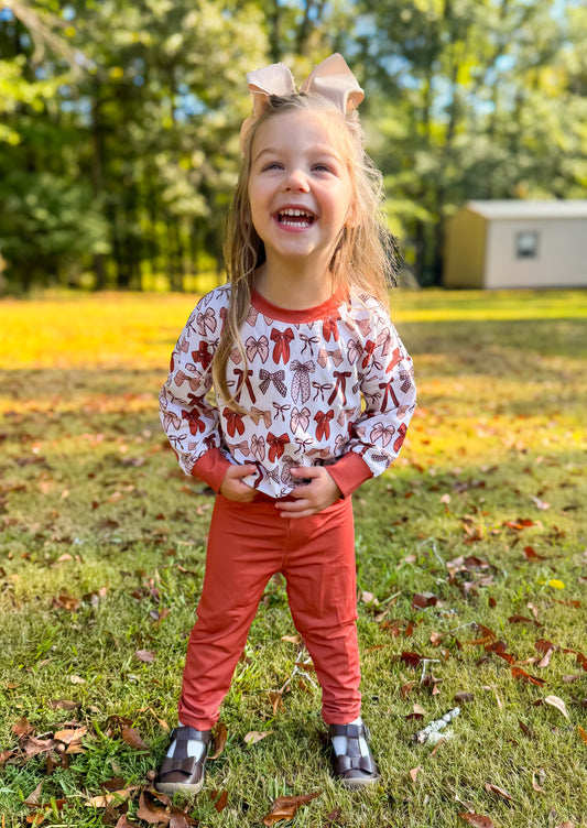 RTS - Fall Coquette Bows - Janie’s Oversized Sweater and Legging Set