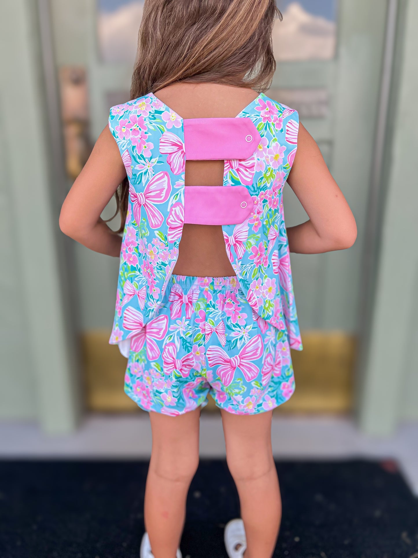 Rosie’s Tab Back Bloomer Shorts Set