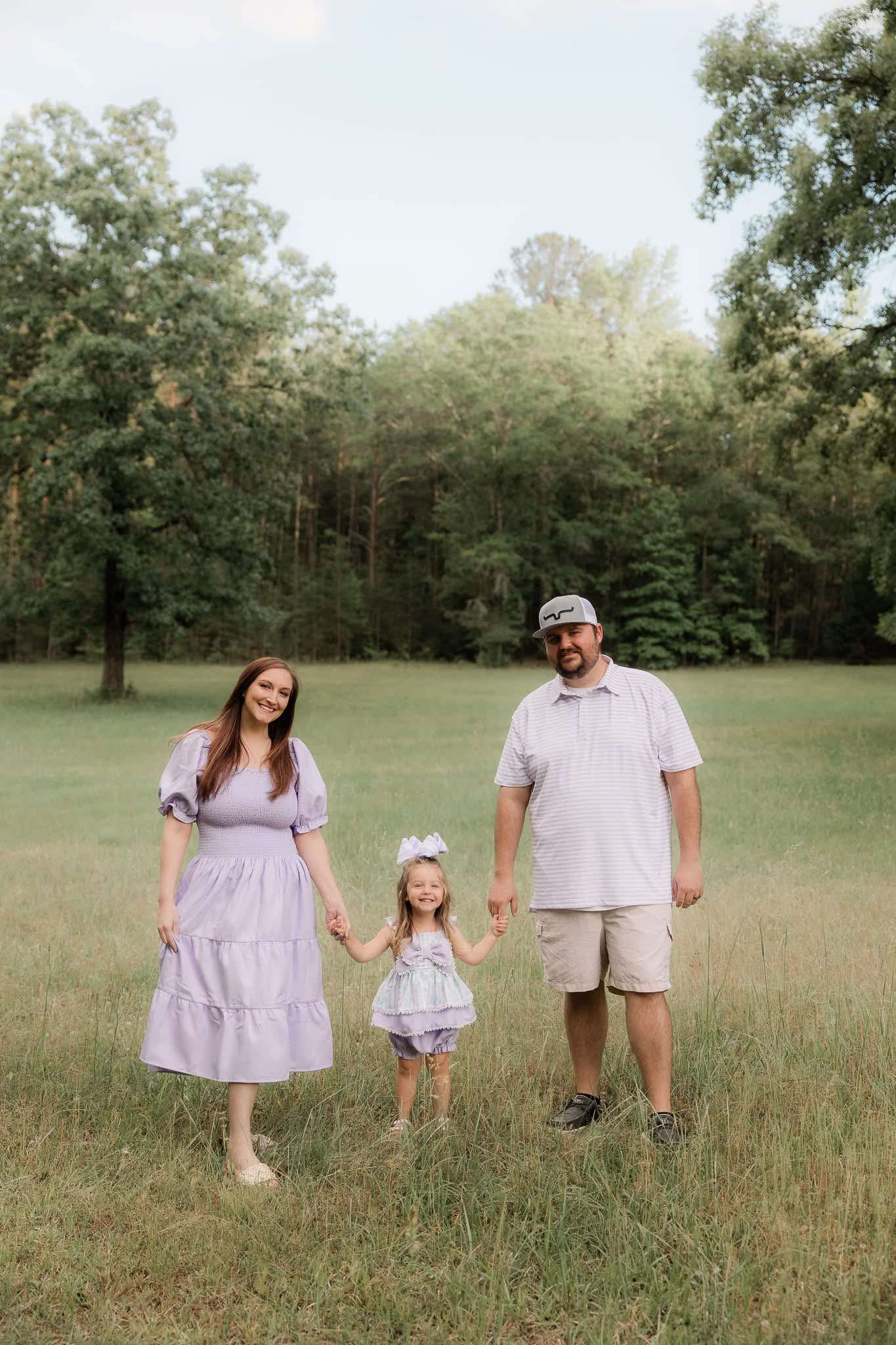RTS - Proper Polo - DAD - Periwinkle Petals and Stripes