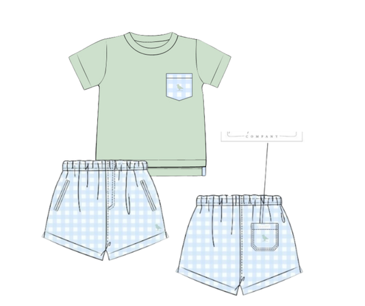The Primrose Play - Pocket Tee Shortie Set