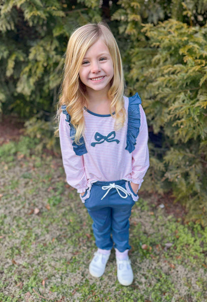 Dinos and Bows- Sarah Helen’s Flutter Tunic and Leggings Set