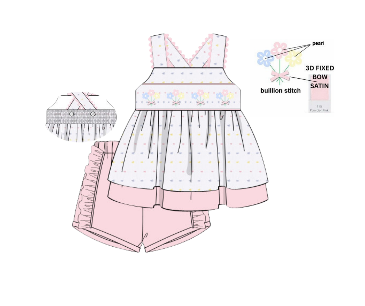 April Blossoms - Myra Lou Shorts Set