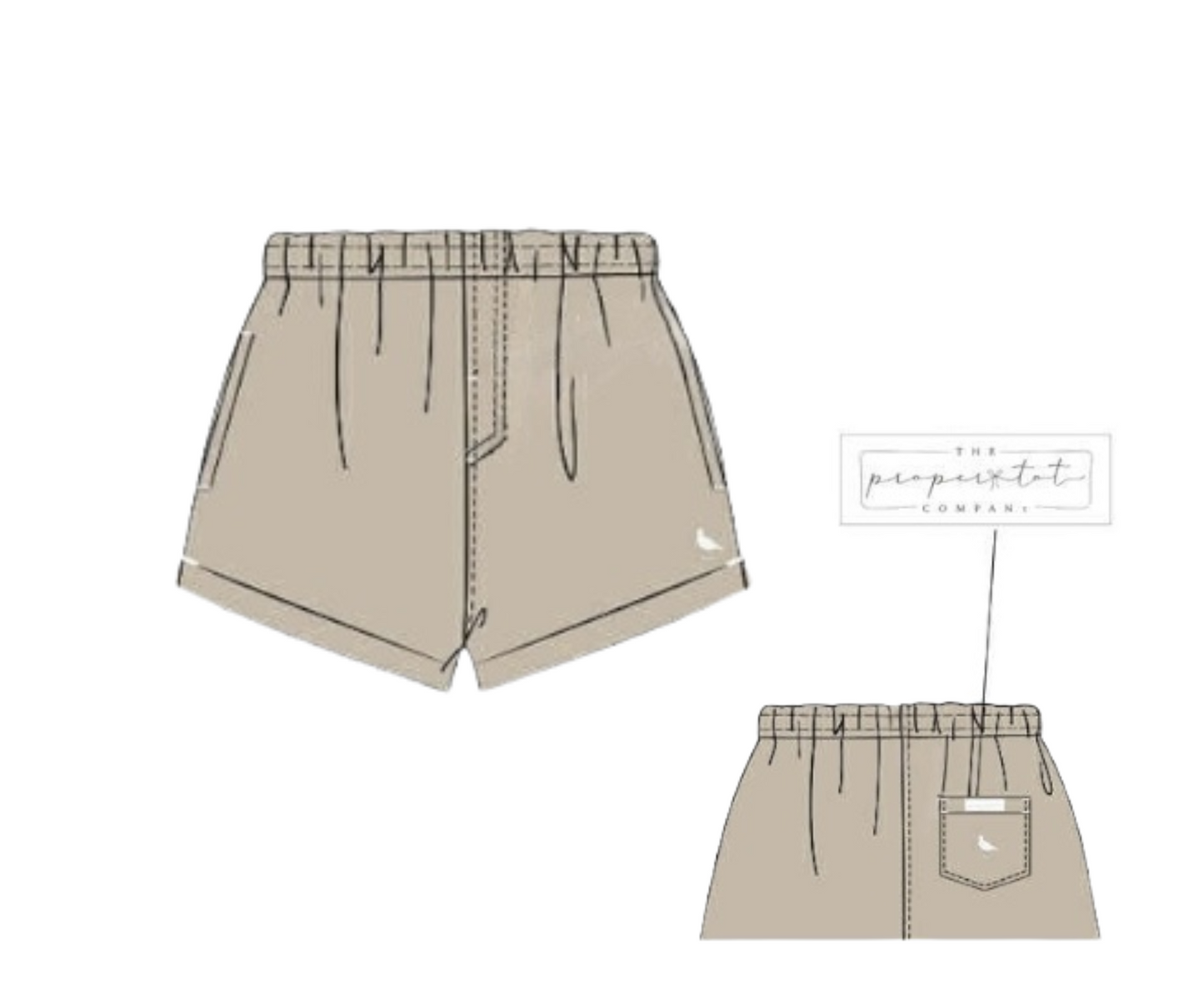 Proper Shorties- Khaki