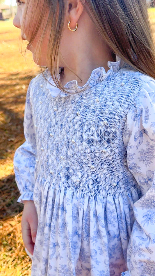 The Pearlwood Collection - Henrietta Geo and Pearl Smocked Leggings Set