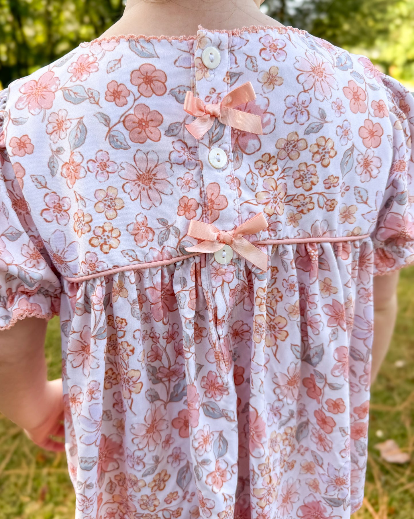 RTS - Muted Fall Floral - Penni’s Bow Back Tunic and Legging Set