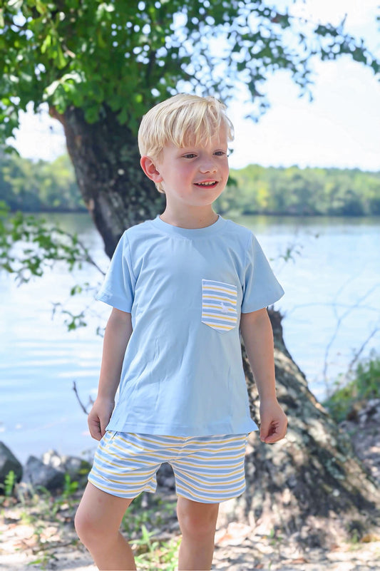 Sunny Blooms and Blues - Saylor Shorties Set