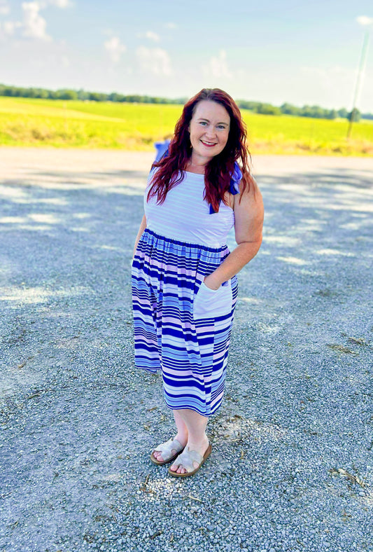 Naples Stripes - Cali’s Dress - Mom