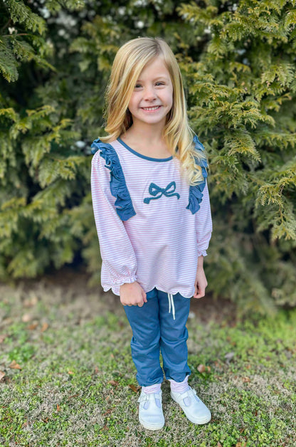 Dinos and Bows- Sarah Helen’s Flutter Tunic and Leggings Set