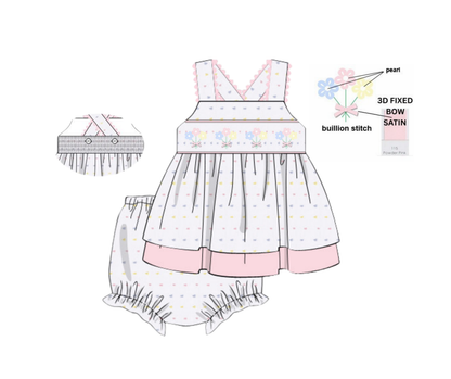 April Blossoms - Myra Lou Diaper Set
