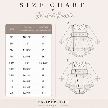 Candy Cane Lane PO16: Girl’s Smocked  Skirted Bubble