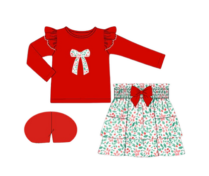 Joyful Floral PO16: Girl’s Skort Set