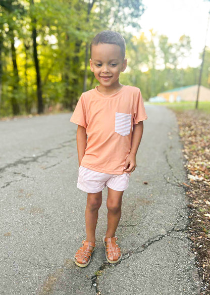 RTS - Fall Floral - Saylor’s Proper Pocket Tee Shortie Set
