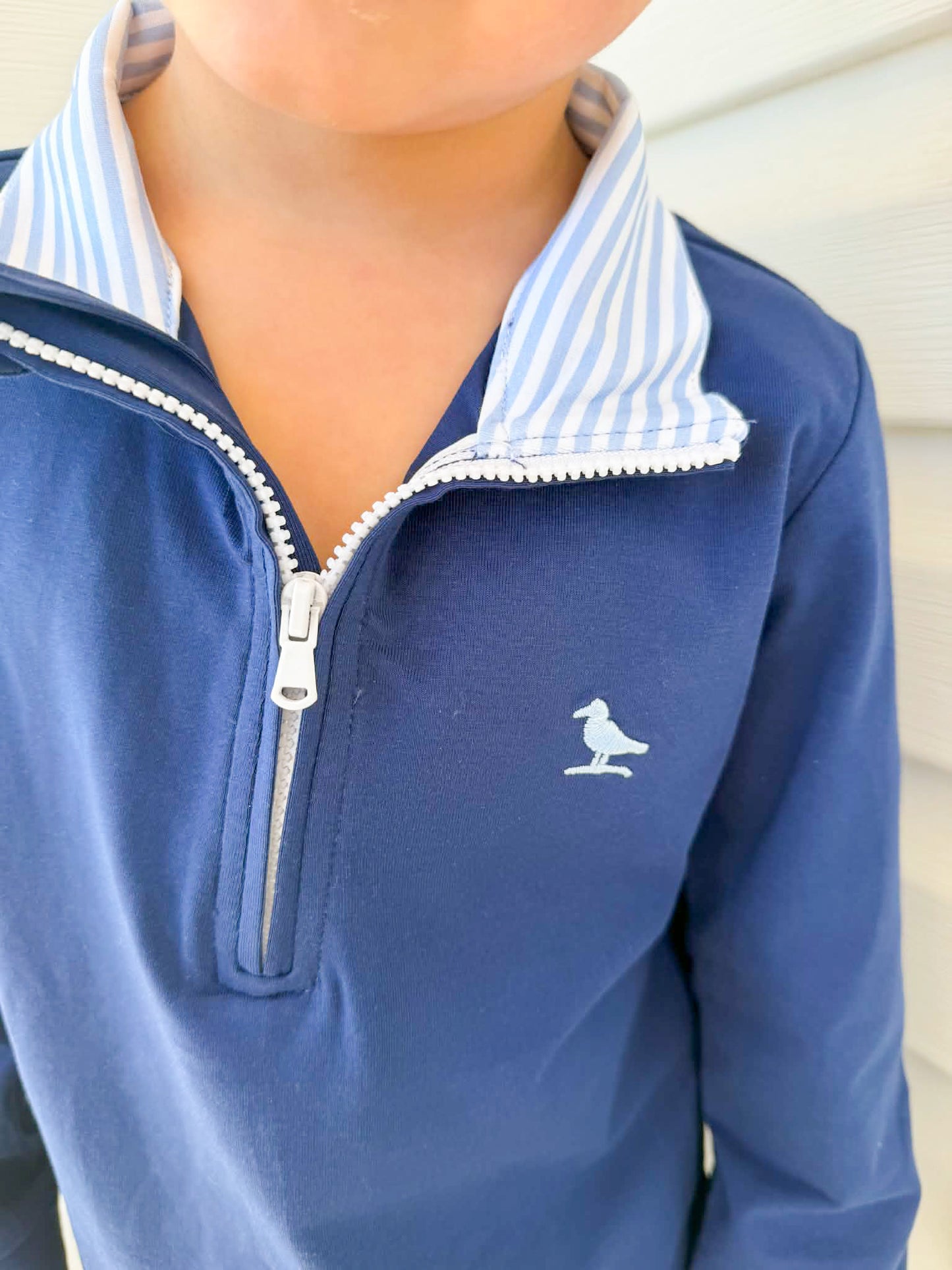 The Prep and Play Collection - Navy Top, Blue Striped Joggers