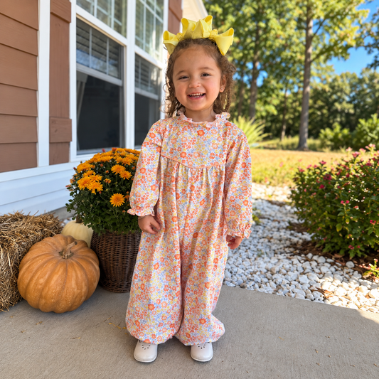 Autumn Meadows: Girl Long Romper