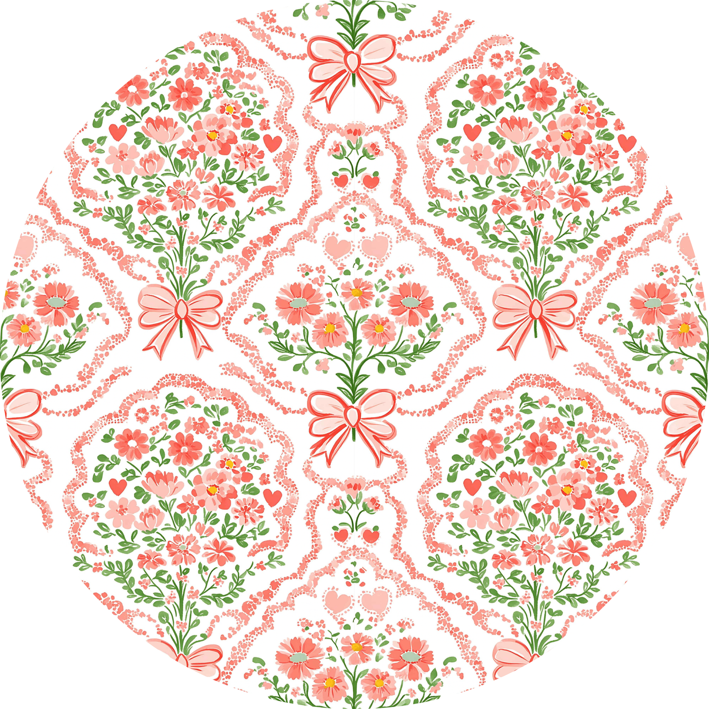 Blushing Bouquets - Penni’s Smocked Bow Back Diaper Set