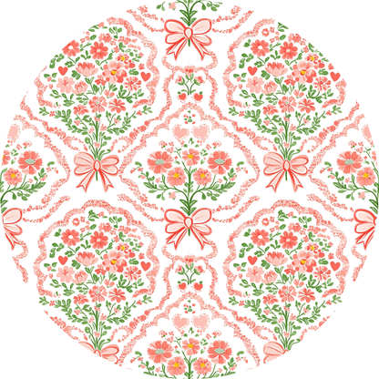 Blushing Bouquets - Penni’s Smocked Bow Back Diaper Set