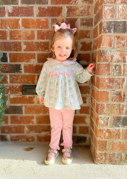 Snow Globes and Bows - Presley’s Ruffle Leggings Set