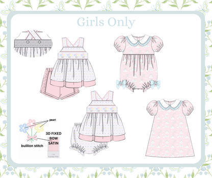 April Blossoms - Myra Lou Diaper Set