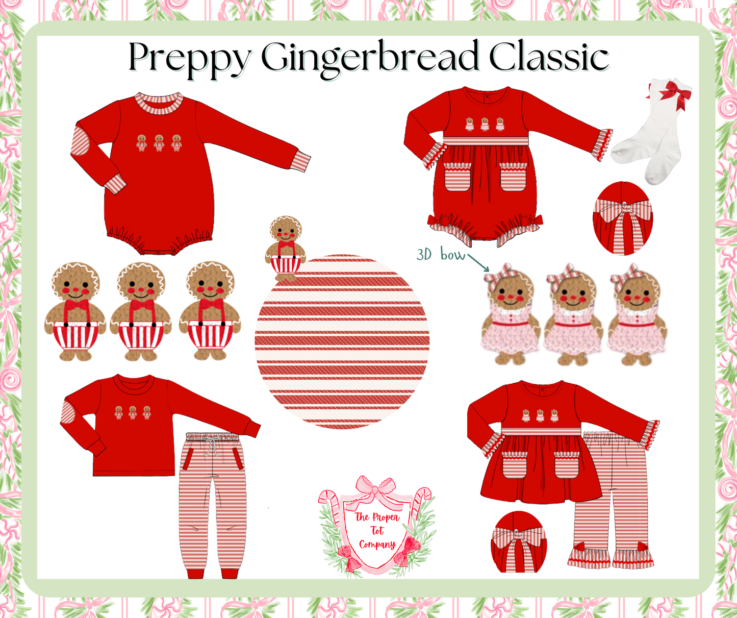 Preppy Gingerbread Classic - Saylor’s Banded Joggers Set