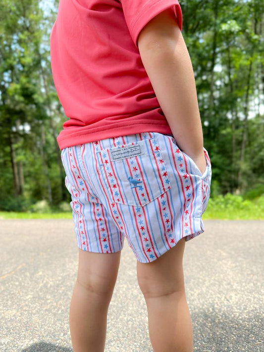 Proper Prep Shorties - Preppy Patriotic