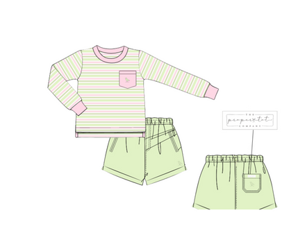 Butterfly Parlour - Saylor’s Pocket Tee Shorties Set