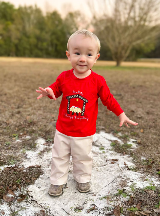 One Baby Changed Everything - Saylor’s Appliqué Long Sleeve Tee